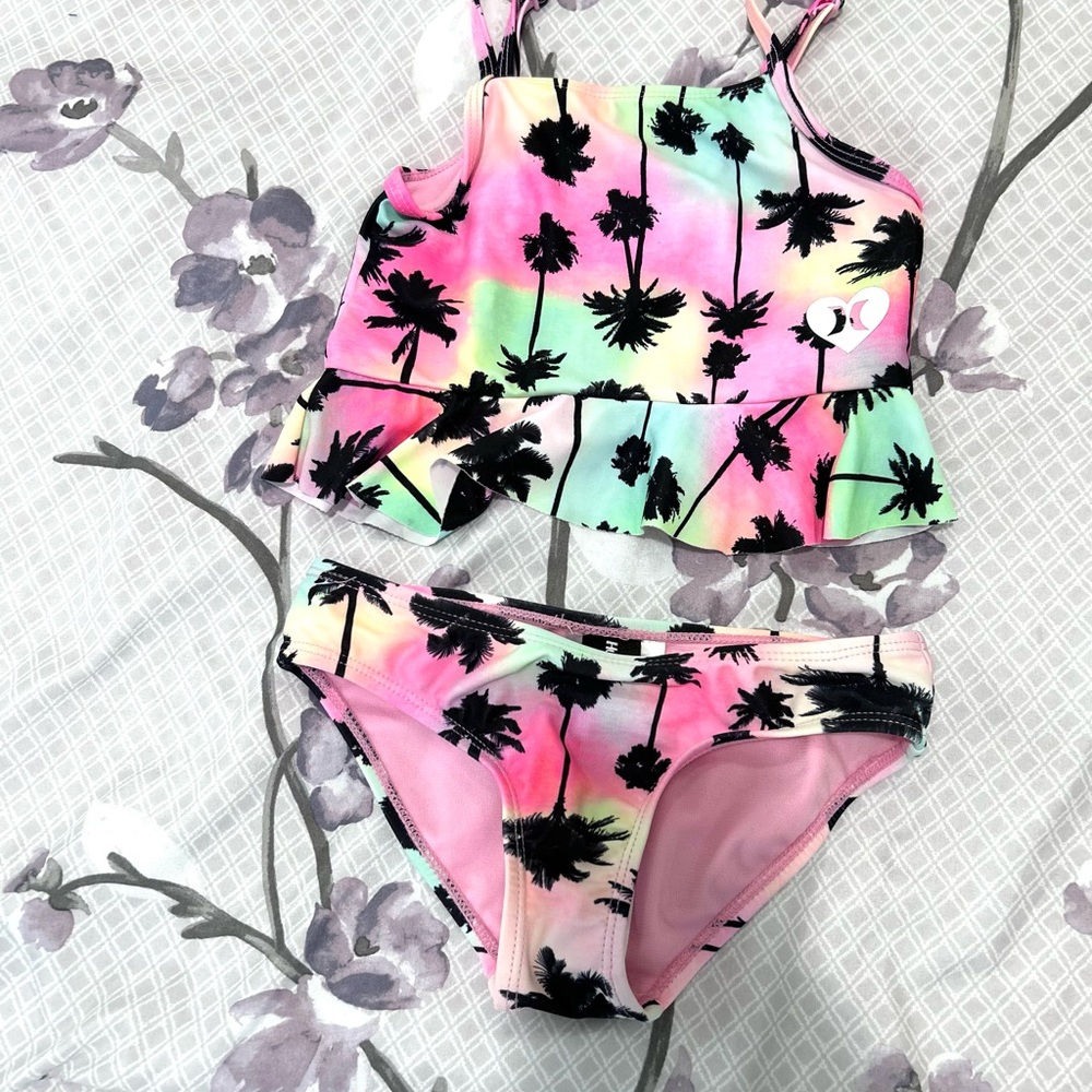 Hurley Tropical Bikini Set Girls 2pc Swimsuit - Picture 4 of 8